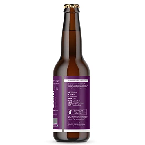 Image of Zoh Probiotics Floral Kombucha|Green Tea With Detoxifying Acids,&Digestive Enzymes. Raw,Unfiltered,&Unpasteurized With Mother. Made With Real Bluepea&Mixed Florals(330 Ml,Pack Of 9),6.4 Kilograms