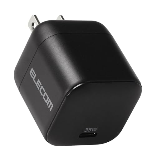 エレコム 充電器 35W Type-C 1ポート USB PD対応 スイング式プラグ GaN II PPS対応 ブラック 【iPhone 16 15 等対応】 EC-AC9235BK