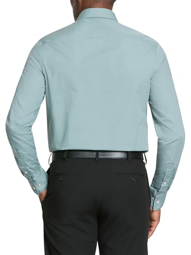 Image of Van Heusen Men's Poplin Regular Fit Solid Point Collar Dress Shirt