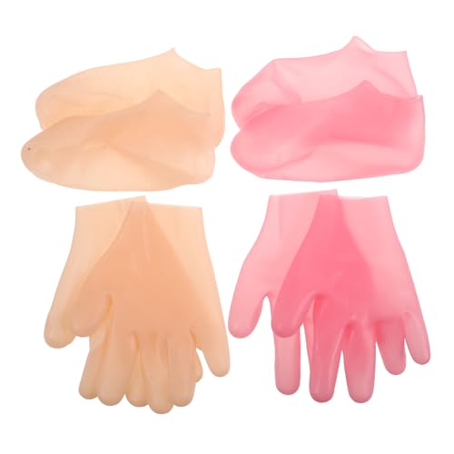 NULYLU 1 Set of Silicone Foot Mask Socks Dry Cracked Feet Moisturizing Foot Masks for Soft Smooth Feet Moisture Gloves Dry Hand Moisturizing Gloves Caring Socks