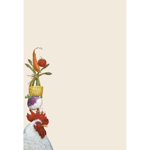 Bloc-notes coq végétal Vicki Sawyer de 30 feuilles au format 16,5x24,1 cm