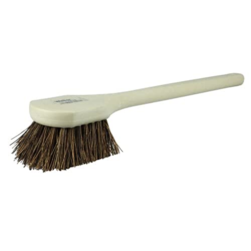 Image of Weiler 79107 20 inch Utility Scrub Brush, Palmyra Fill, Long Handle, Foam Block, Made in the USA (Pack of 12)