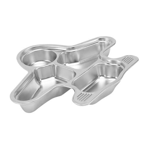 Alipis Cartoon Meal Plate Stainless Steel 304 4 Section Divided Plate Unbreakable for Toddlers