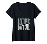Femme Jeu de mots amusant sur le thème de la navigation de plaisan T-Shirt avec Col en V