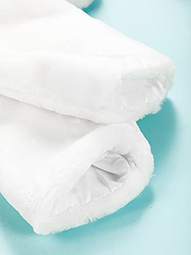 Blulu Girls Faux Fur Bolero Princess Shawl Wraps Girls Shrug Coat Jacket Flower Cape Wedding Party Dress2