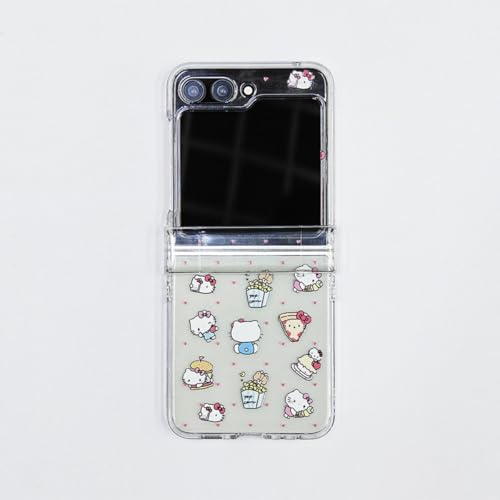 RUNNUT Samsung Galaxy Z Flip6 �Ή� �P�[�X �؍� ������� ���� �N���A �n���[�L�e�B �M�����N�V�[ z flip 6 5g �P�[�X �n�� ���� �L�����N�^�[ �d���X�}�z�J�o�[ ���^ ���΂ݖh�~ �ϏՌ� �l�C �g�уJ�o�[ (