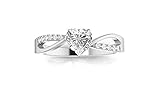 0.4 Carat Elegant Twisting Split Shank Diamond Engagement Ring (E Color, VS2 Clarity Center Stones)...