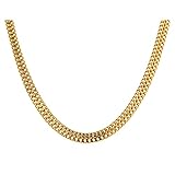 KDFIYSCV Moda Collar de doble capa con cadenas planas Joyería Collar de textura metálica Bijoux