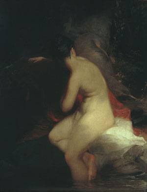 Peinture à l'huile Musidora 1813 Thomas Sully 36x48 pouces
