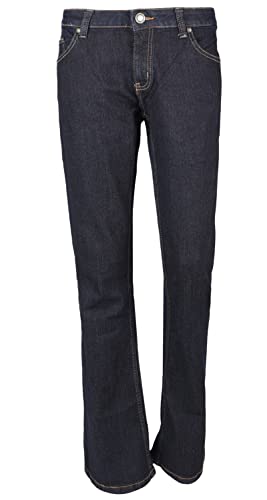 True Face Women Bootcut Jeans Super Skinny Ladies Stretchable Denim Pants Mid Rise Flared Long Trousers with Pockets Dark Wash 14 Slim