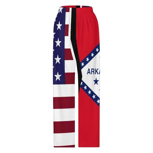American And Arkansas State FlagChildren's Casual Pajamas130CM3
