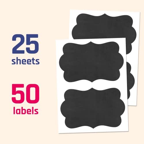50-Pack-Large-Chalkboard-Labels-Stickers-Cloud-Design-6-x-4-Erasable-and-Reusable
