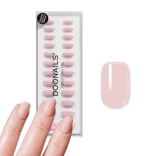 DOONAILS - Soft Gel Press On Nails 30er Set Ballerina Short Square Form Pink Nägel zum Aufkleben Full Cover in Salonqualität Fake nails soft gel Short Natürliches & angenehmes Tragegefühl