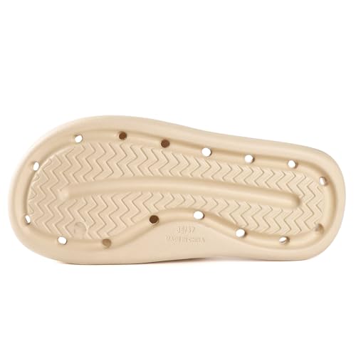 Image of Arch Support Shower Shoes for Women and Men Quick Drying with Drain Holes Slide Sandals Soft Cushioned Anti-Slip Pool Slides Comfort Bathroom Shower Slides