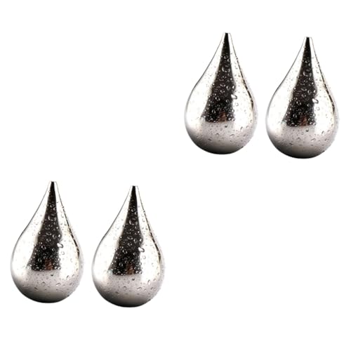 BESTonZON 4piezas Hielo Inoxidable Forma De Para Enfriar Bebidas Cubos Reutilizables De Acero Inoxidable Whisky y Vino Para Casa y Eventos