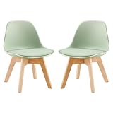 EGGREE 2er Set Kinderstühle mit Holzbenen, für Kinder, Sitzhöhe 33 cm...