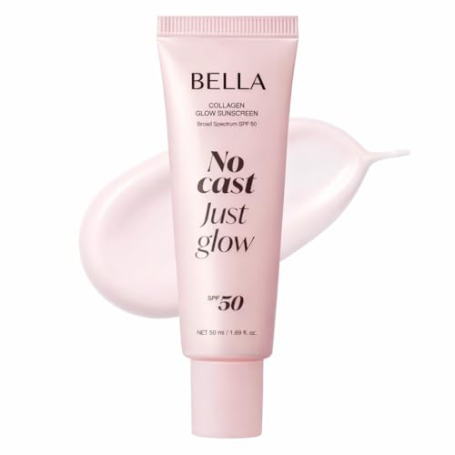 Yana Bella Collagen Glow Sunscreen Broad Spectrum Better UV SPF 50+, Invisible Facial Sunscreen with Collagen, UV, UVA & UVB, Boosts Skin Radiance | Korean Technology
