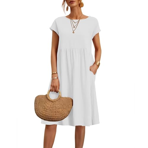 Prom Dresses 2025 Flattering Dresses to Hide Tummy Cotton White Going Out Mother Sundresses Maxi Linen Vacation Old Woman Tunic Shift Modest Spring Dress Country Cute Western Western Clothing