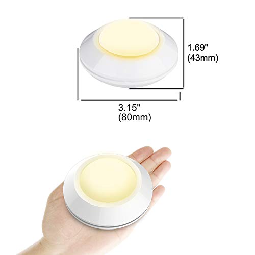 Honwell Push Light, Color Changing Puck Lights, Stick Lights For Closets, Multi Colored Fairy Lights, Dimmable Tap Light Wireless Battery Powered Led Classroom Noise Level Lights(4Pack) #TOP5