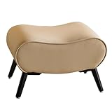 Ottomane Fußstütze aus Leder, stilvoller gepolsterter Hocker für Wohnzimmer, Make-up,...