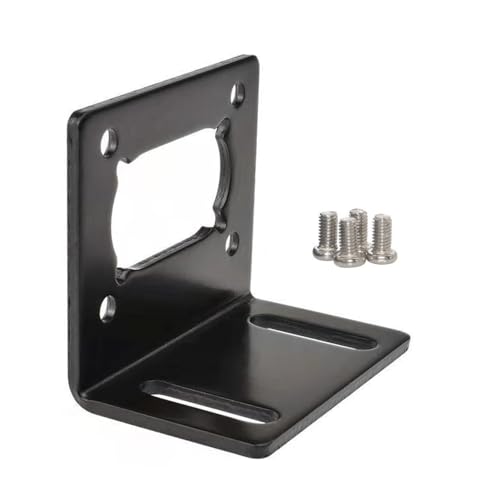 BE-TOOL Motor Mounting Bracket with Screws Black L-shape Fixed Seat Worm Geared Motor Holder Easy To Install Compatible with 31ZY Motor