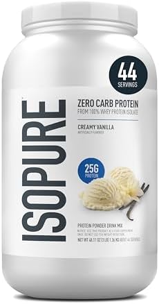 Isopure Zero Carb 100% Pure Whey Isolate Protein Powder, Lactose ...