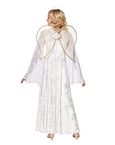 Disfraz de Ángel Blanco de Encaje para Niñas Talla Medium
