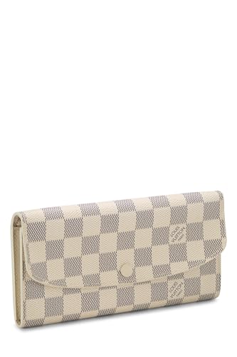Pre-Loved Damier Azur Emilie Wallet, White2