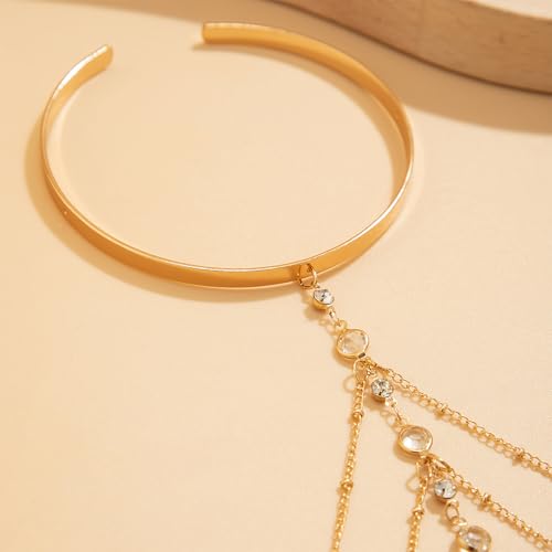 Punk Multi-layered Tassel Chain Upper Arm Cuff Bohemian Star Shell Disc Flower Pendant Armlet Bangle Bracelet Adjustable Open Cuff Armband Beach Wedding Prom Party Arm Accessories for Women3