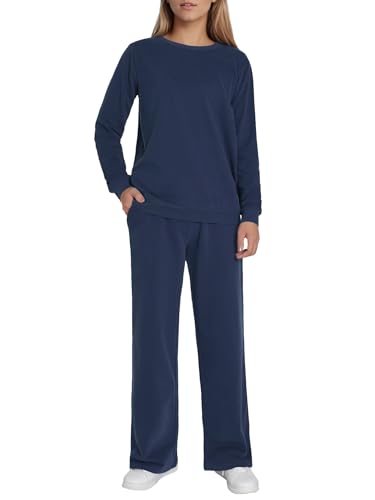 Weintee Women's Wide Leg Sweatsuits 2 Piece Set Jogging Suits