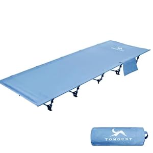 TOMOUNT アウトドアベッド キャンプコット 折りたたみ ベッド 軽量 耐荷重150kg 簡易ベッド コンパクト 防水 通気性 防災 収納ケース付き