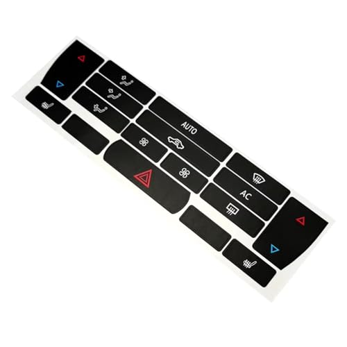 Réparation bouton climatisation Saab usé avec stickers noirs