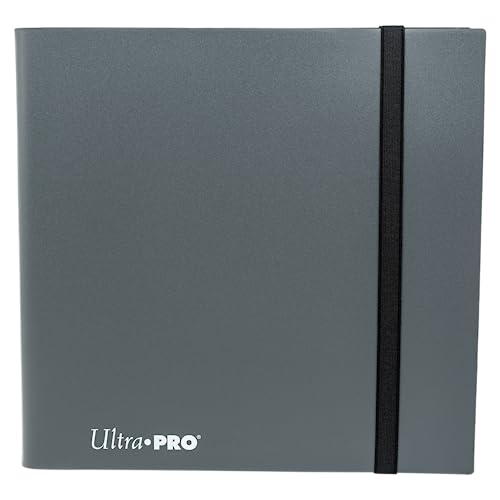 Image of Ultra PRO Eclipse 12-Pocket Smoke Grey PRO-Binder for 480 Cards - Standard Size, Protects Collectible, Gaming, Sports Cards in Ultra PRO Deck Protector Sleeves