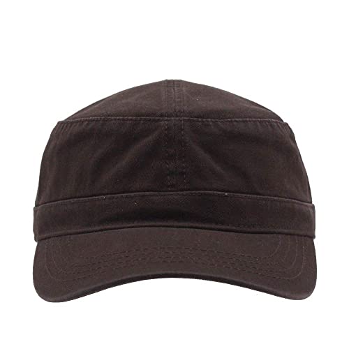 Image of The Vintage Year Heavy Stitching Washed Cotton Cadet Hat - Durable Military Baseball Cap for Men & Women, Outdoor Casual Wear