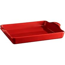 Emile Henry, Burgundy Focaccia Bread Pan/Detroit Style Pizza, 15.9 x 12.4 x 2.7in