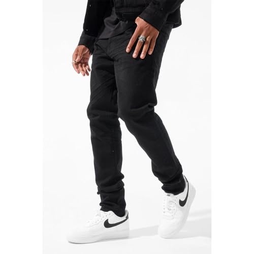 Men Sean Fit with Shreds Tribeca Twill Pants (Black)3