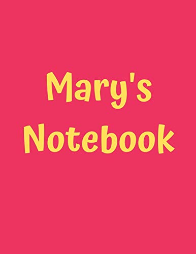 Mary's Notebook: Soft Cover - College Ruled, 100 Sheets, 8.5" x 11", White Paper (Women's Custom Names) image 2