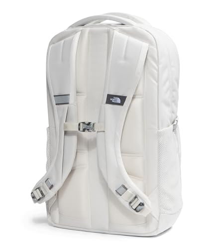 Image of The North Face Women's Jester Everyday Laptop Backpack - Commuter Travel Bag, Laptop Sleeve, Water-Repellent, White Dune /Granite Grey, One Size