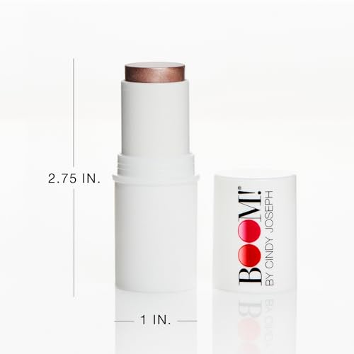 BOOM! by Cindy Joseph Boomstick Glimmer - Natural Face Highlighter Stick & Illuminator for Face & Body - Multi-Use Vegan Makeup Stick for Older Women & Mature Skin - Image 3
