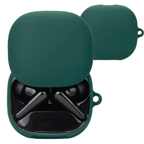 UIUIKA For Anker Soundcore Liberty 4 Pro ケース Liberty 4 Pro 保護ケース 柔らかい シリコン製 落下防止 キズ防止 耐衝撃 防塵 軽量 装着充電可能 カラビナ付き 紛失防止(グリーン)