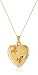 14k Yellow Gold-Filled Tricolor "Grandma" Heart Locket Pendant Necklace, 18"