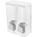 jojofuny Flüssigseifenspender mit 2 Kammern Wandmontage ohne Bohren Duschspender aus Robustem Material Shampoo Spender für Badezimmer und Öffentliche Einrichtungen