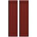 Ekena Millwork ARW103BB414X69MRH Americraft Four Exterior Real Wood Joined Board-n Shutters w/End Batten (Per Pair), 14"W x 69"H, Pepper Red