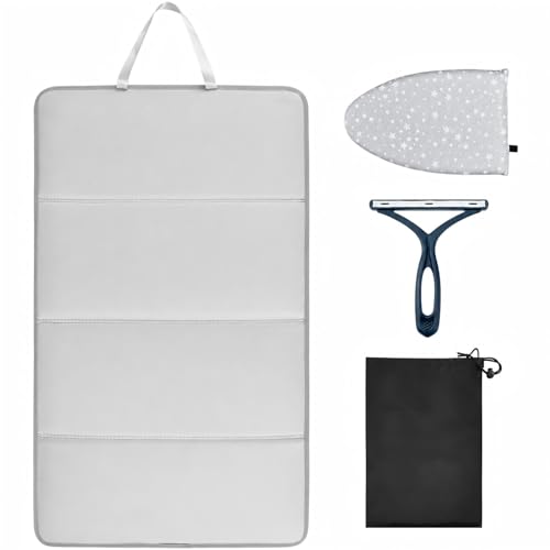 Steamer Board for Clothes with Ironing Glove, Stand for Steaming Clothes, Garment Steamer Pad Portable Ironing Board Included Lint Remover & Storage Bag for Suits Shirts Coats Portable Travel Home Use