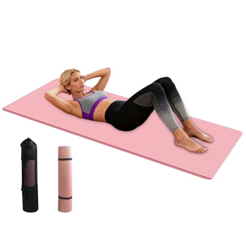 Esterilla De Ejercicios, 15 mm Antideslizante Accesorios para Gimnasio en Casa, Colchoneta Fitness Pilates Ligera Extra Gruesa, para Hombre Mujer Gimnasio Casa Pilates Estiramiento