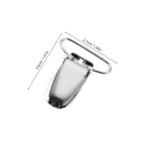Pinces métalliques à clips de sangle blanche couture maintien - 3