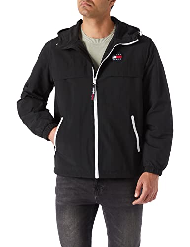 Tommy Jeans Herren TJM Chicago Windbreaker Windjacke, Black, L