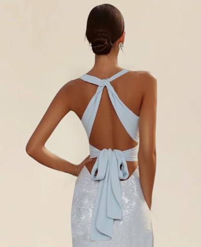 Sequin Homecoming Dress Sparkly for Teens 2025 Halter Prom Gown Short Column Formal Party Dress Mini Length3