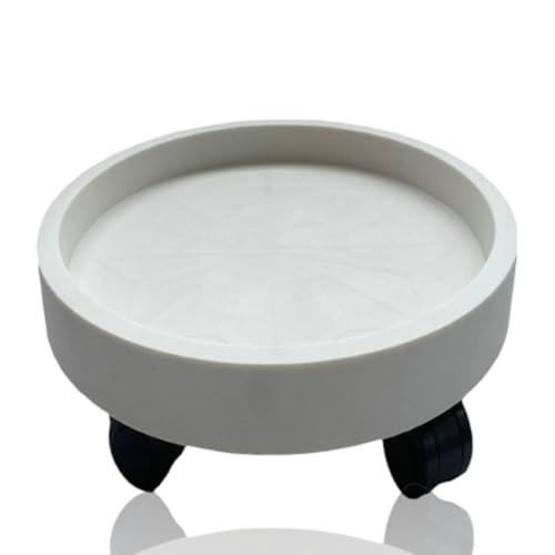 HERCHR Carrito para Plantas con Ruedas, Bandeja para Plantas, Plataforma Rodante para Plantas, Maceta Redonda para Mover, Maceta Rodante para Interiores(20 Toughened Wheel Rest)