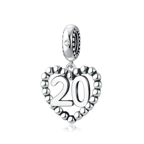 Image of 925 Sterling Silver Number Charm fits Pandora, Gift for Women